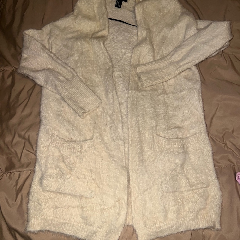 Forever 21 Cream Women's Cardigan